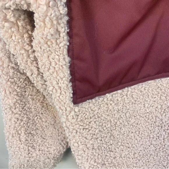 For Love and Lemons Sherpa Patchwork Color Block Full Zip Jacket - Picture 8 of 16